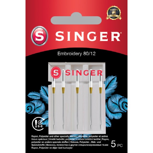 SINGER Embroidery Needles, 5 pcs | SiuvimoManija.lt | Sewing machines in Lithuania