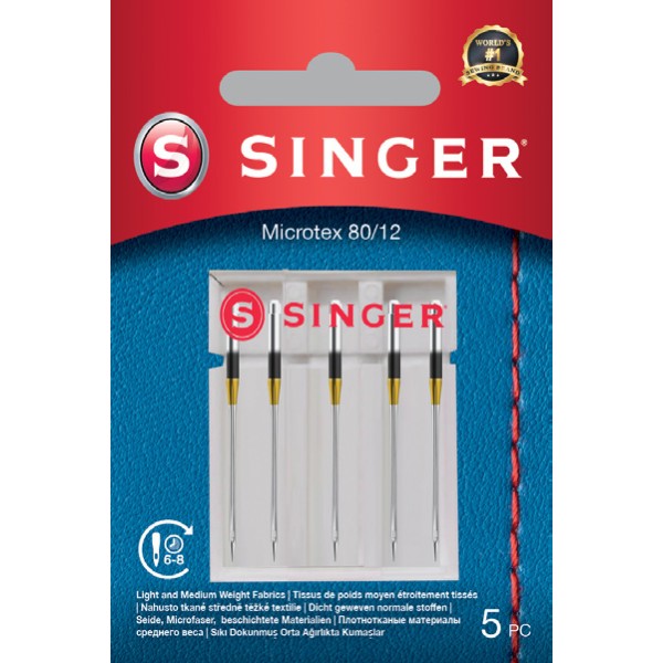 SINGER Microtex Needles, 5 pcs | SiuvimoManija.lt | Sewing machines in Lithuania