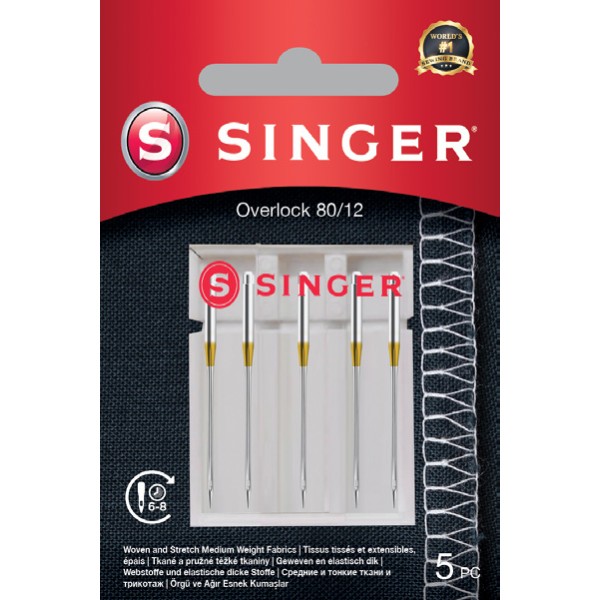 SINGER Overlock Needles, 5 pcs | SiuvimoManija.lt | Sewing machines in Lithuania