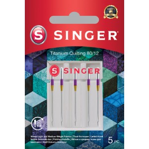 SINGER Heavy Duty Titanium Quilting Needles, 5 pcs SINGER Heavy Duty Titanium Quilting Needles, 5 pcs