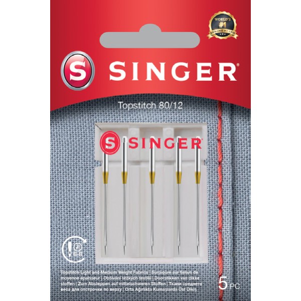 SINGER Topstitch Needles, 5 pcs | SiuvimoManija.lt | Sewing machines in Lithuania