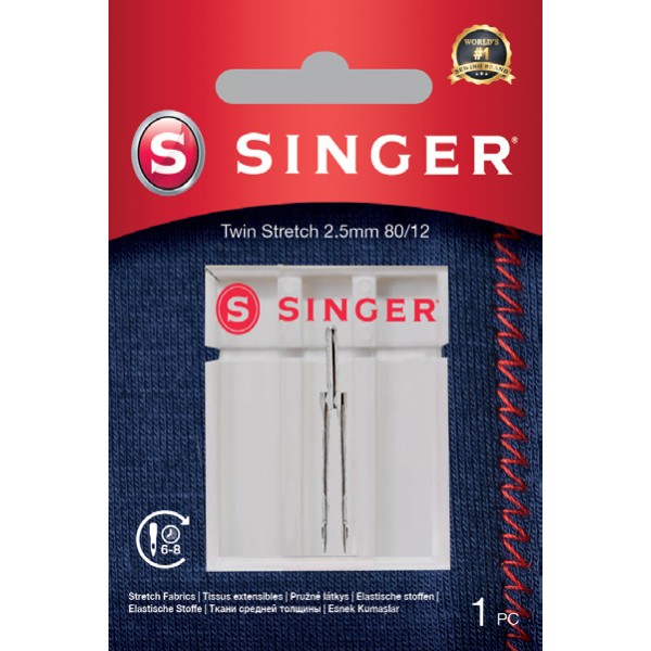 SINGER Twin Stretch Needles, 1 pc | SiuvimoManija.lt | Sewing machines in Lithuania