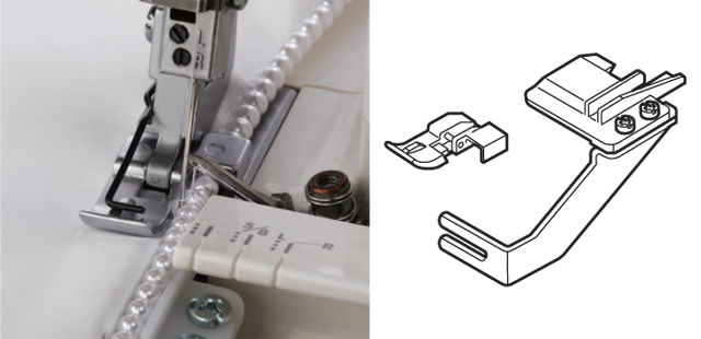 Elna overlocker beading foot