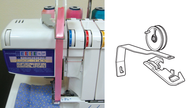 Elna overlocker foot for attaching tape
