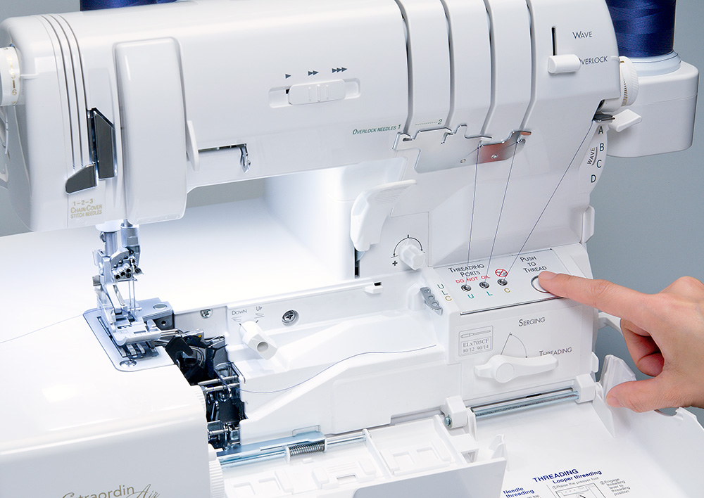 Siūlų įvėrimas oro srautu ExtraordinAirThreading System™