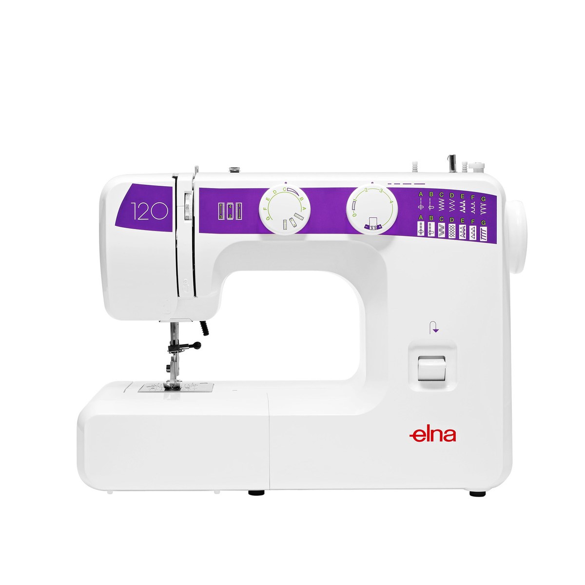 ELNA eXplore 120 with the extension table attached