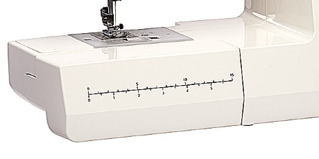 JANOME Excellent Stitch 100 laisvoji rankovė ir įmontuota liniuotė