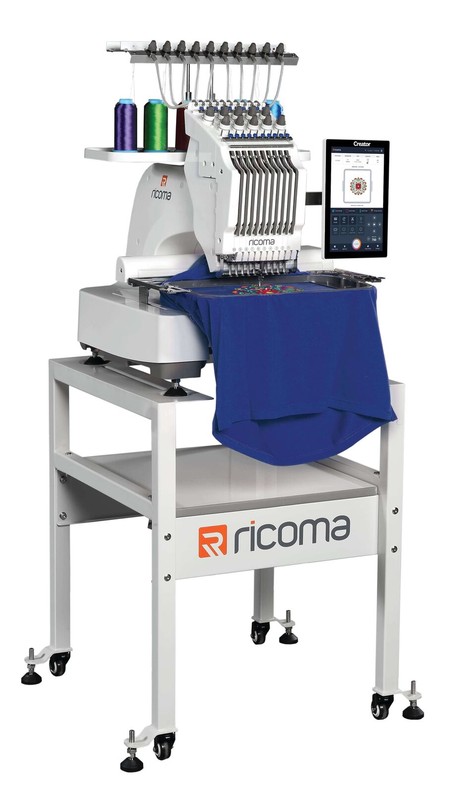 RiCOMA EM-1010-10S ant stovo su išsiuvinėtu marškinėliu