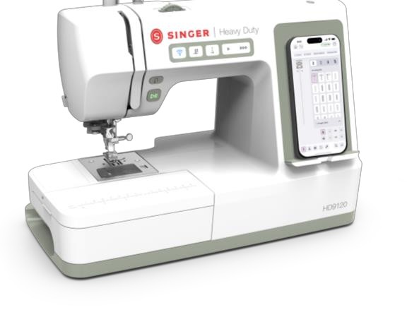 SINGER HD9125 color touchscreen and stitch selection