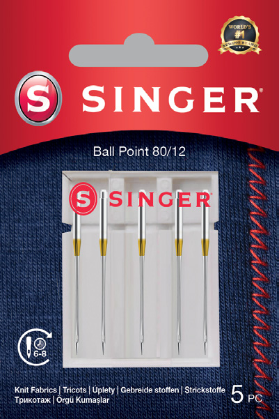 SINGER Ball Point Needles, 5 pcs