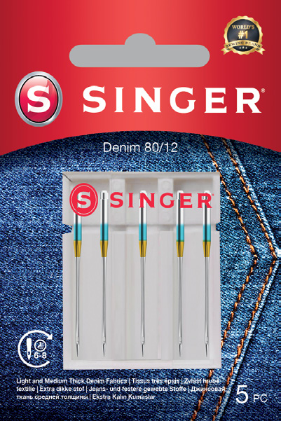 SINGER Denim Needles, 5 pcs