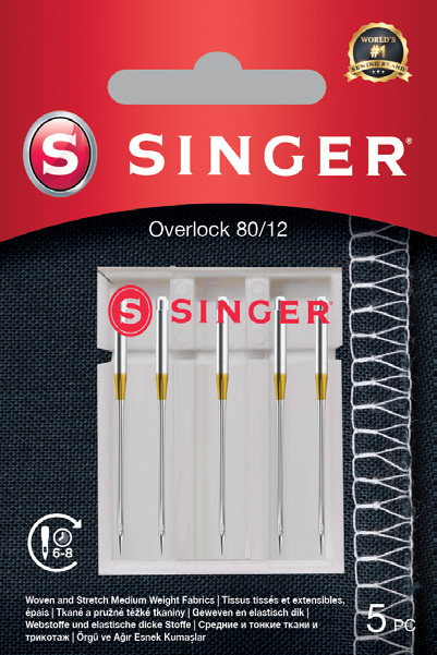 SINGER Overlock Needles, 5 pcs